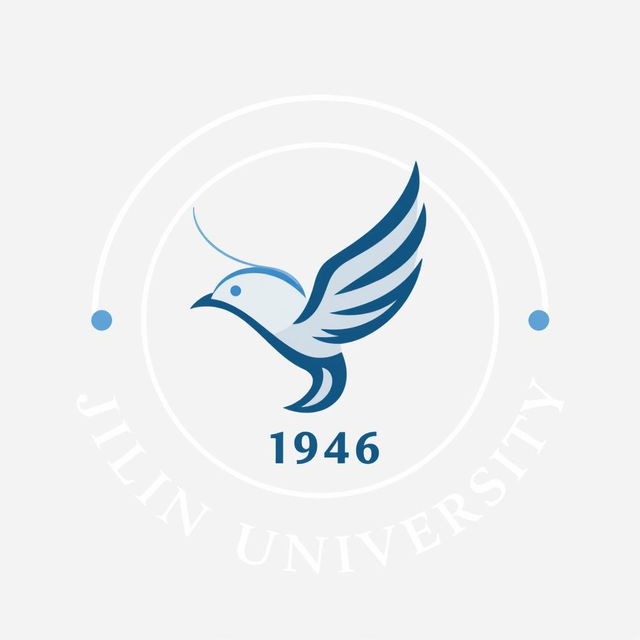 A logo design for Jilin University featuring a stylized flying bird as the central element, with the date '1946' integrated into the design