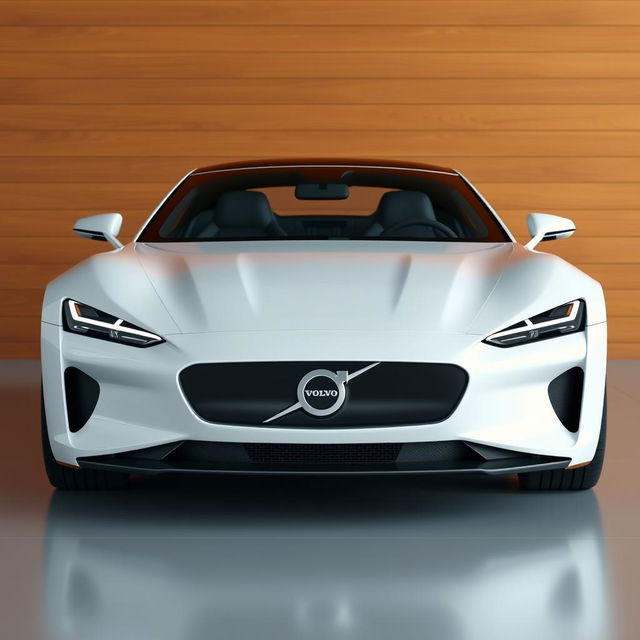 A 3D rendering of a sleek, modern white sports car with a low profile and sharp angles