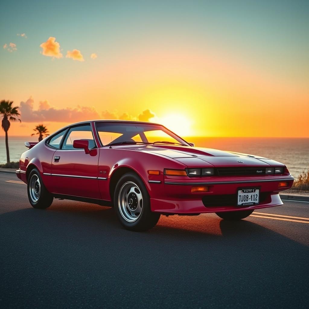 A beautifully restored Toyota Celica, showcasing its sleek lines and iconic design