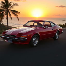 A beautifully restored Toyota Celica, showcasing its sleek lines and iconic design