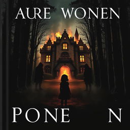 A dramatic book cover featuring the silhouette of a young girl standing in a dark, sparse forest