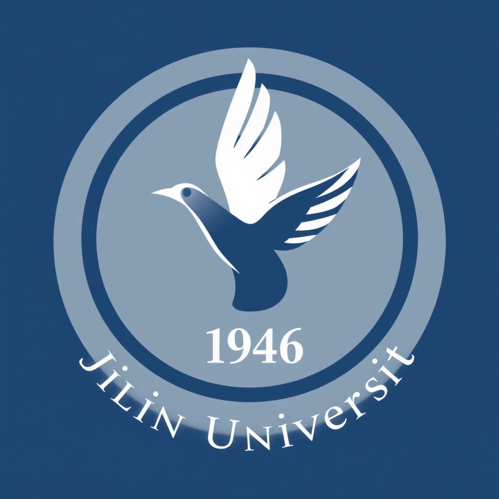 A logo design for Jilin University featuring a stylized flying bird at the center, incorporating the exact date '1946' prominently