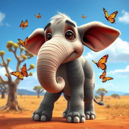 A fantastical creature that combines elements of a dog and an elephant