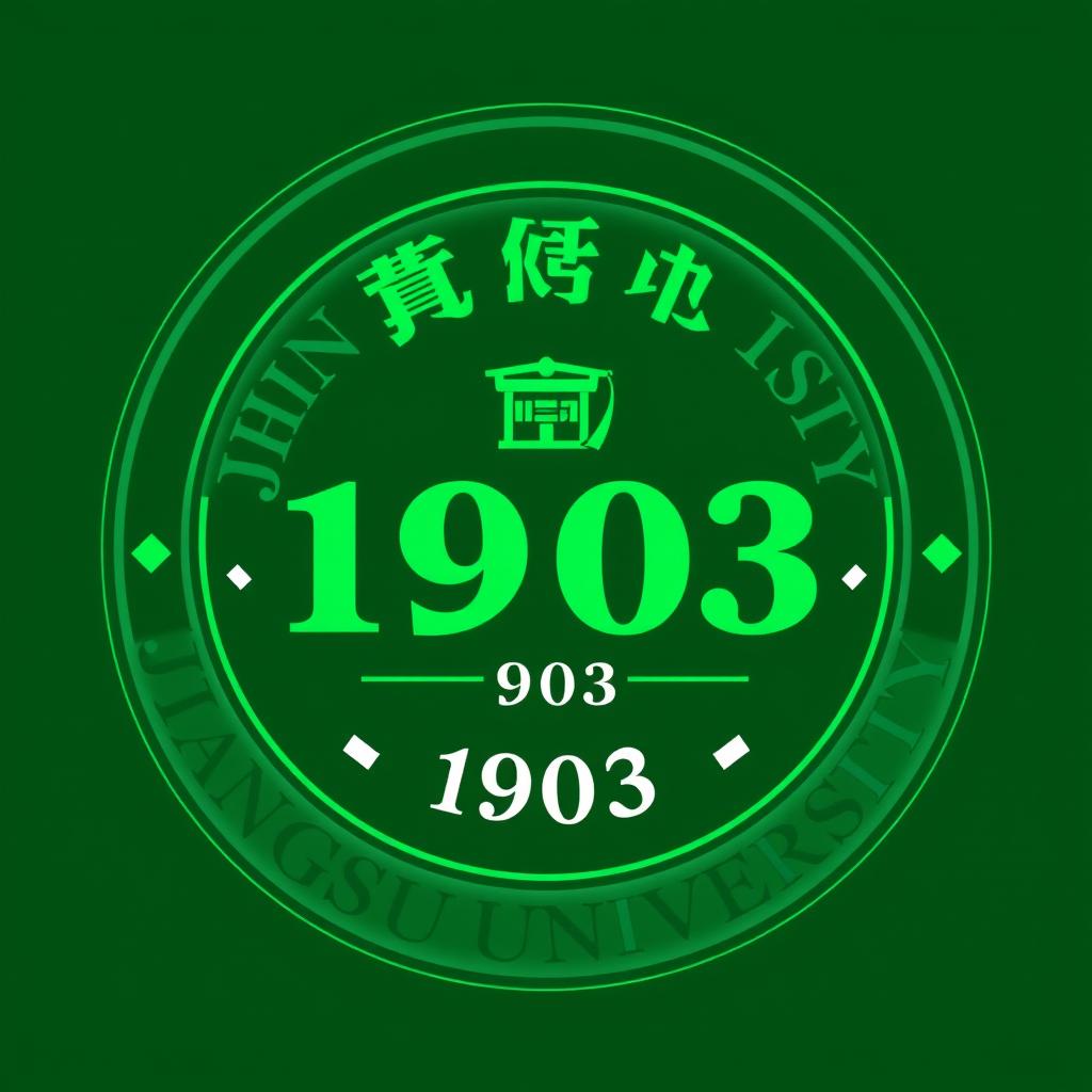 Logo design for Jiangsu University, featuring the name "Jiangsu University 1903" in a circular format