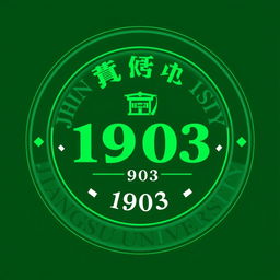 Logo design for Jiangsu University, featuring the name "Jiangsu University 1903" in a circular format