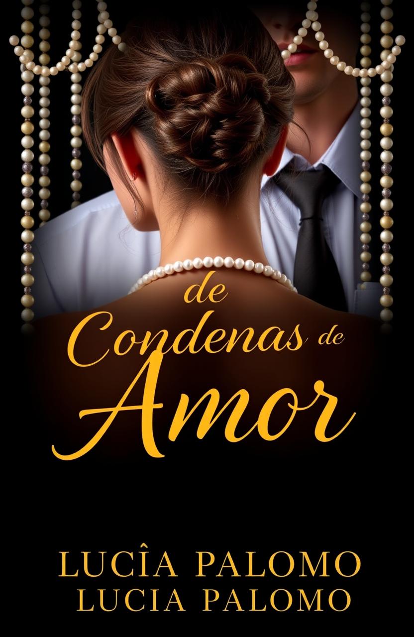 A book cover featuring a woman facing forward with red lips, her hair styled in a bun with loose strands framing her face