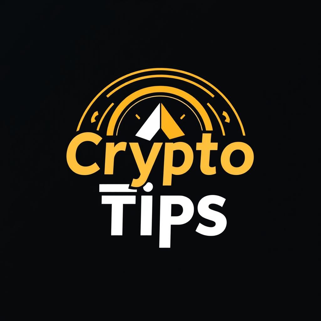 A sleek and modern logo for a Crypto Tips channel featuring a bold design primarily in black