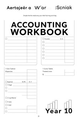 A simple, minimalistic accounting workbook designed for Year 10 students