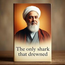 A hypothetical book cover featuring a portrait of Ayatollah Hashemi Rafsanjani, portrayed in a respectful and artistic style