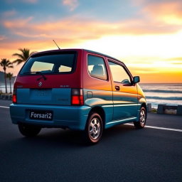 A classic Suzuki Forsa 2 car, showcasing its compact and sporty design