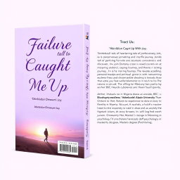 A book cover designed with an attractive light purple color scheme, featuring the title 'Failure Caught Me Up' prominently displayed in elegant, bold lettering