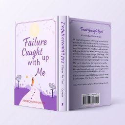 A stunning book cover design featuring a light purple color scheme, elegantly designed for the title 'Failure Caught Up With Me' by Akinbiodun Omowumi Joy