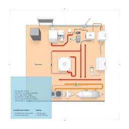 Detailed plans for the installation of a steam generator in a 4m x 4m environment