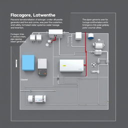 Detailed plans for the installation of a steam generator in a 4m x 4m environment