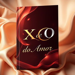 A modern, sensual, and sophisticated book cover for 'X e O do Amor'