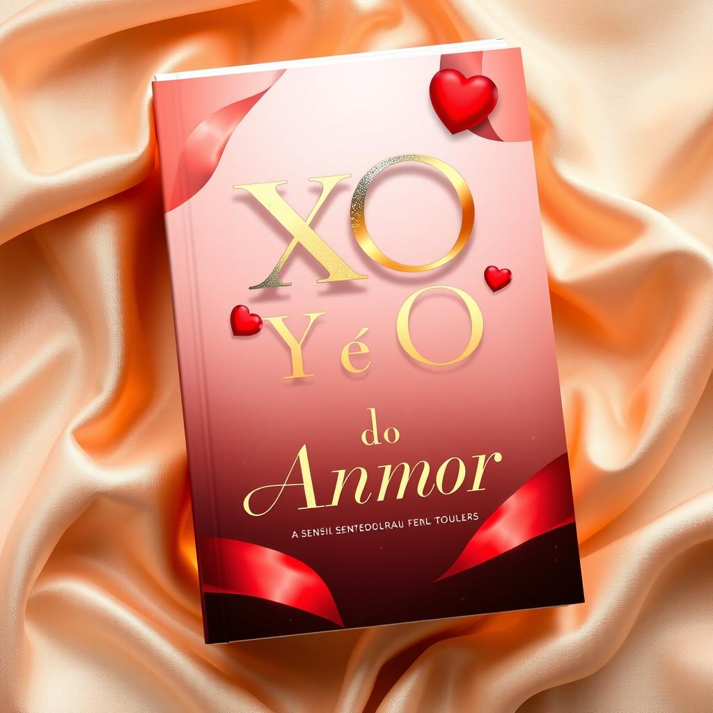 A modern, sensual, and sophisticated book cover for 'X e O do Amor'