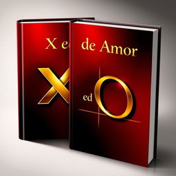 A modern, sensual, and sophisticated book cover for the title 'X e O do Amor'