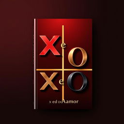 A modern, sensual, and sophisticated book cover for the title 'X e O do Amor'