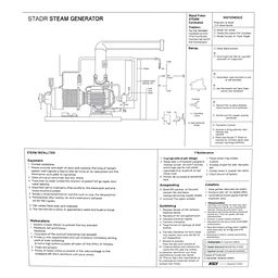 detailed installation plan for a steam generator, including diagrams for setup, equipment specifications, safety protocols, and maintenance guidelines, presented in a professional engineering document format with clear labels and instructional steps