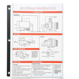 detailed installation plan for a steam generator, including diagrams for setup, equipment specifications, safety protocols, and maintenance guidelines, presented in a professional engineering document format with clear labels and instructional steps