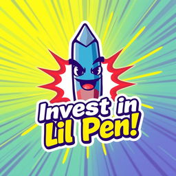 A vibrant and eye-catching promotional banner for a meme coin named 'Lil Pen'