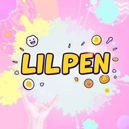 A vibrant and eye-catching banner design for promoting a meme coin called LILPEN
