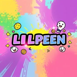 A vibrant and eye-catching banner design for promoting a meme coin called LILPEN