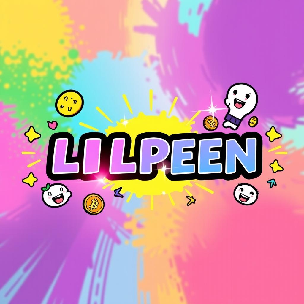 A vibrant and eye-catching banner design for promoting a meme coin called LILPEN