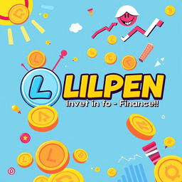 A vibrant and eye-catching banner designed for the promotion of a meme coin called LILPEN
