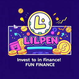 A vibrant and eye-catching banner designed for the promotion of a meme coin called LILPEN