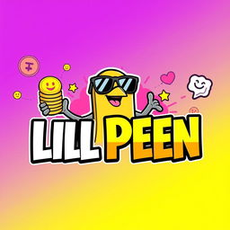 A vibrant and eye-catching banner for a meme coin called 'LIL PEN'
