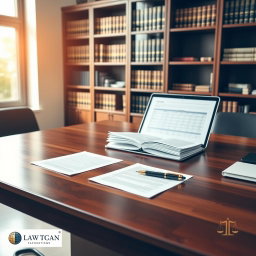 A professional and sophisticated Facebook cover image for a legal accounting firm