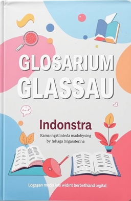 Sebuah kamus glosarium bahasa dan sastra yang menarik, dengan desain estetis ala media sosial, berisi istilah-istilah penting dalam bahasa dan sastra dalam bahasa Indonesia