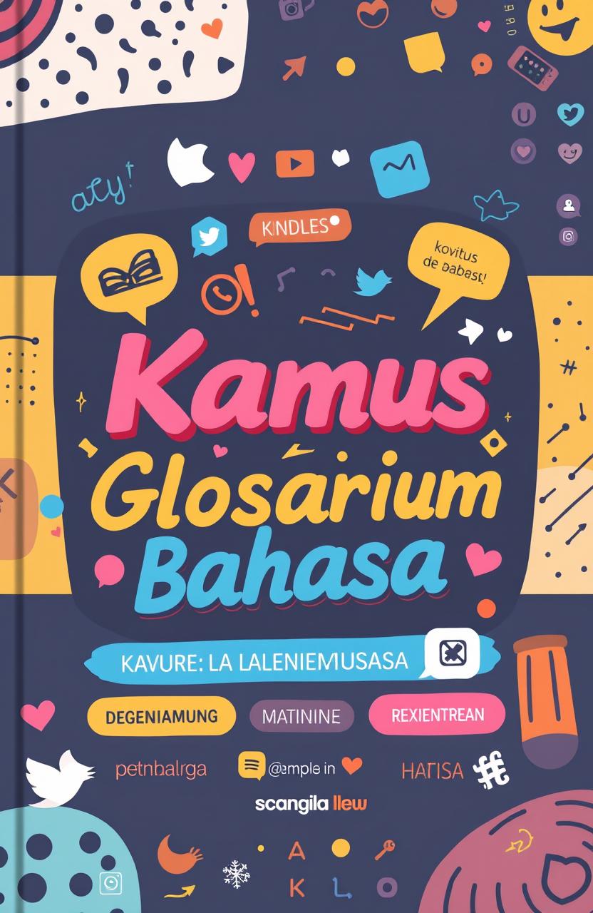 Create an aesthetic social media glossary featuring various language terms