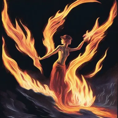 The author used vivid descriptions of the acetylenic flames dancing in the darkness to set the tone of mystery in the novel.