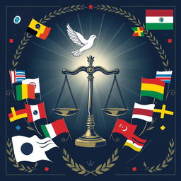 An evocative representation of social justice symbolism without any people, focusing on powerful symbols that convey the essence of equality and activism