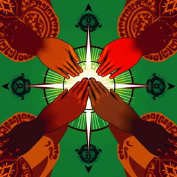 An abstract representation of equality symbolism, completely devoid of the justice scale