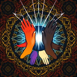 An abstract representation of equality symbolism, completely devoid of the justice scale