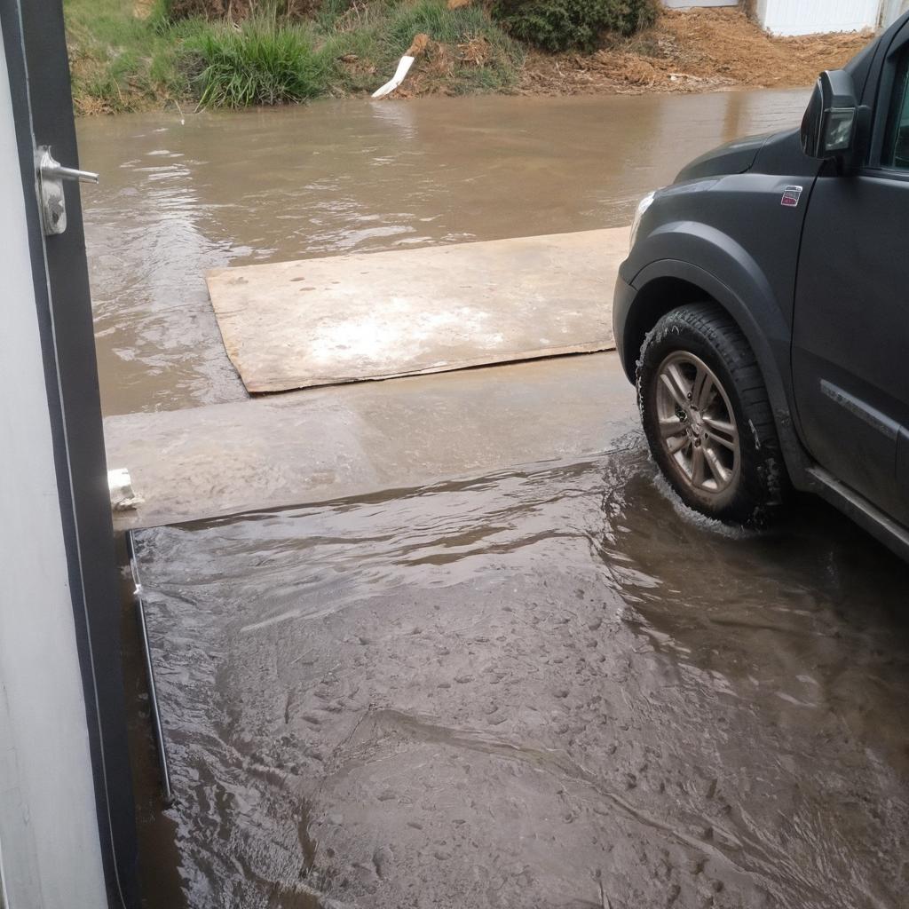 make the front of this house flooded