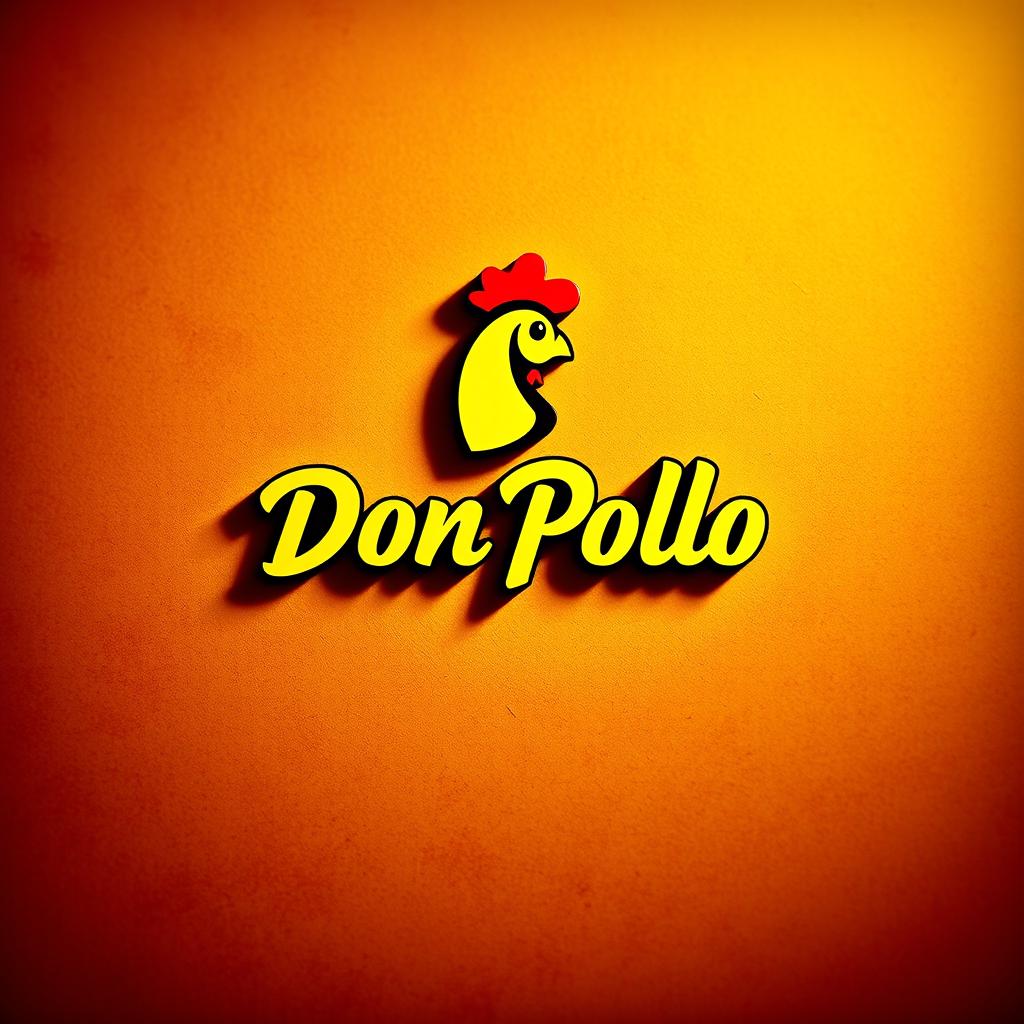 A creative and artistic composition featuring the logo of 'Don Pollo' integrated into the design