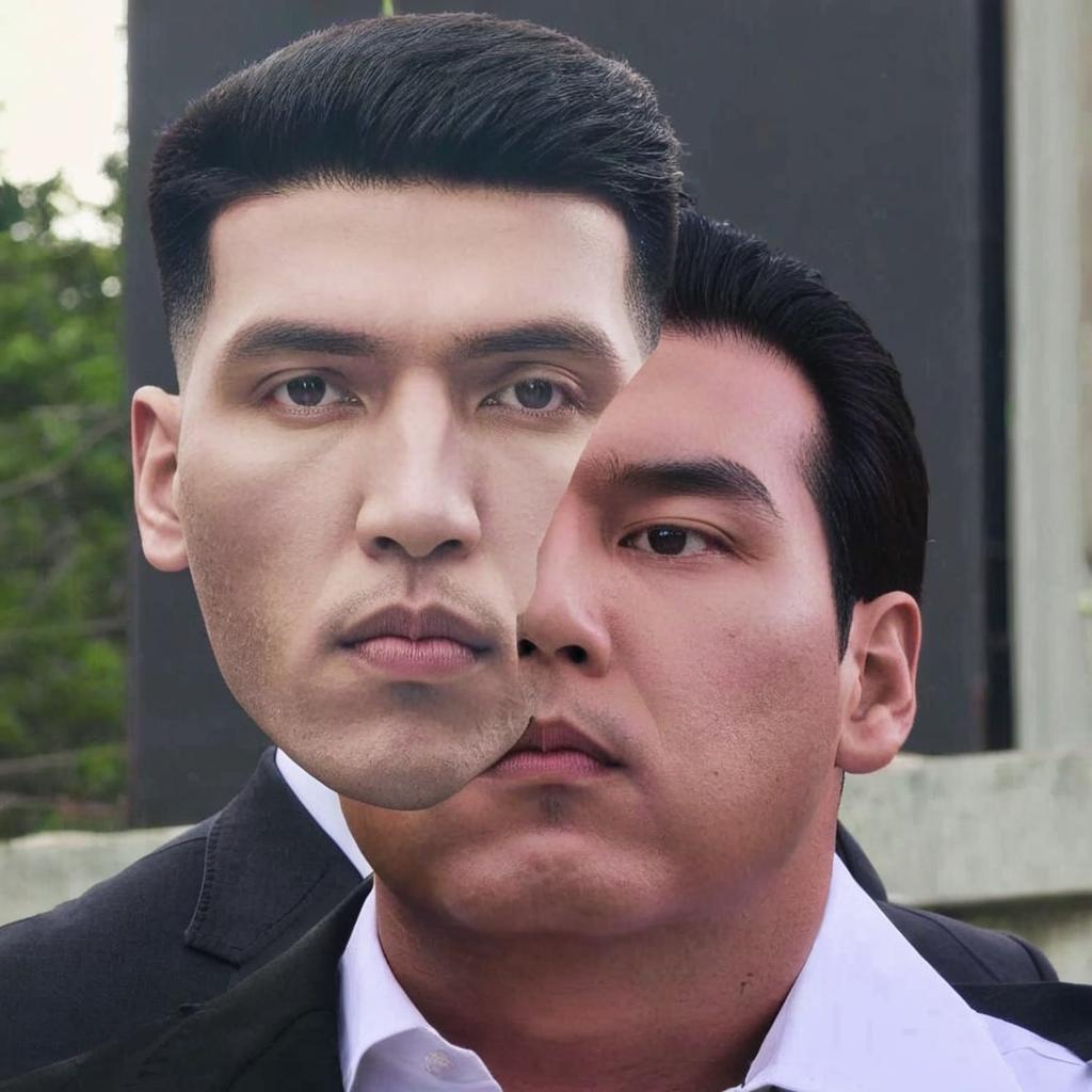 I want you two swap the head in these phto.