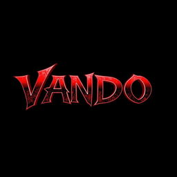 Create the name "VANDO 4D" in a striking Venom font style