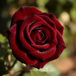 A beautiful dark brown rose, showcasing intricate petal details that highlight the velvety texture