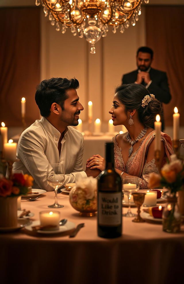 A romantic and heartfelt scene from a love story involving an arranged marriage