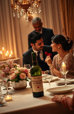 A romantic and heartfelt scene from a love story involving an arranged marriage