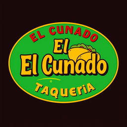 A logo design for a taquería called 'El Cuñado'
