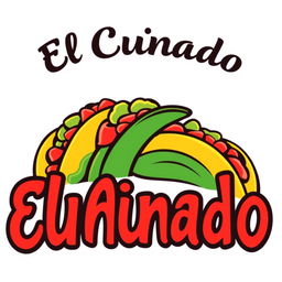A logo design for a taquería called 'El Cuñado'
