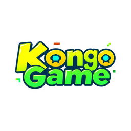 A vibrant and modern logo design for 'Kongogame', featuring a bold and playful font