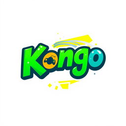 A vibrant and modern logo design for 'Kongogame', featuring a bold and playful font