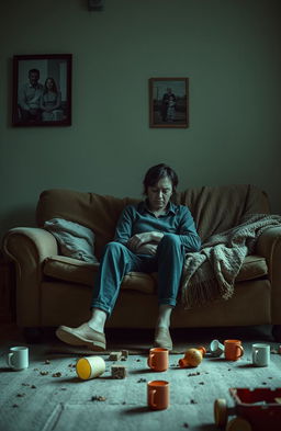 A visually stunning representation of the emotional struggles of parenting, focusing on themes of trauma and depression
